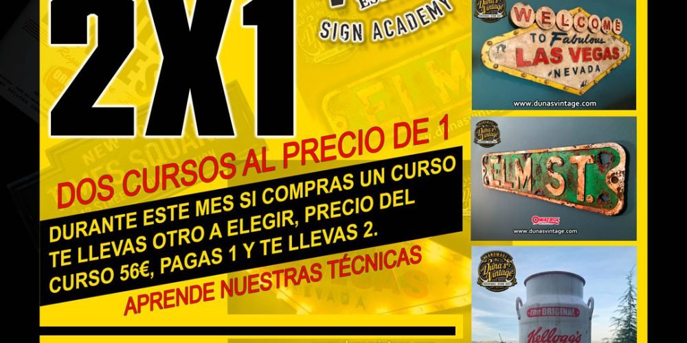 ¡Oferta del Mes! 2×1 compra un curso y te llevas dos por el precio de uno.