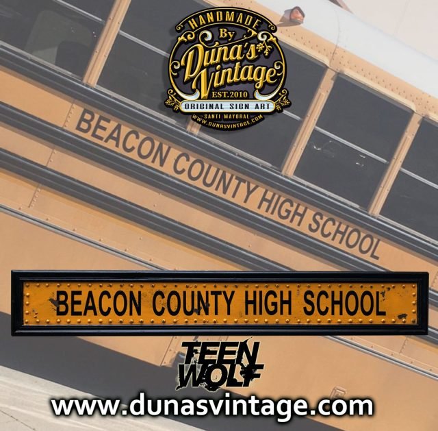 Cartel BEACON COUNTY HIGH SCHOOL, Teen Wolf.