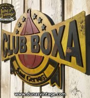 Cartel escudo de Madera Club Boxa San Gervasi
