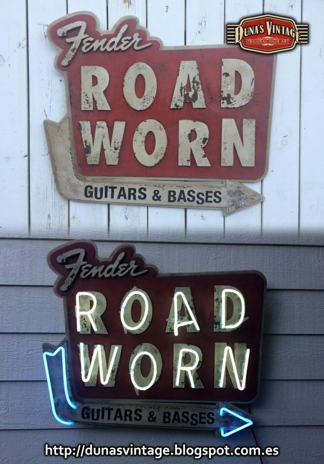Cartel Fender ROAD WORN, Duna´s Vintage.