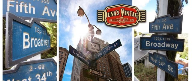 Duna´s Vintage’s New York Street Signs