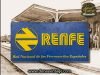 Placa de madera RENFE – Red Nacional de los Ferrocarriles Españoles.