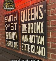 Carteles de madera con relieve NYC Subway Sign Smith 9th Street Brooklyn, Queens.