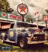 Cartel de Madera TEXACO FIRE-CHIEF