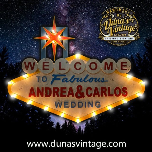 Cartel WELCOME To Famous ANDREA&CARLOS (Asturias)