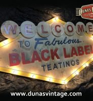 Cartel de Madera WELCOME BLACK LABEL TEATINOS.