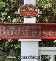 Cartel de Madera de la marca BUDWEISER tamaño 18x79cm