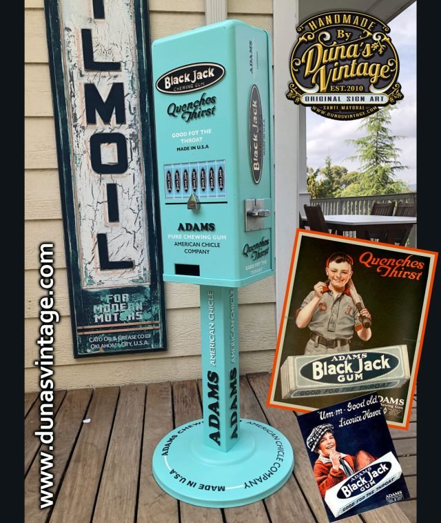 Black Jack Chewing Gum Machine, Chicle Adams