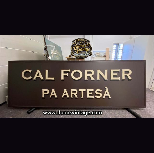Cartel de Madera CAL FORNER 3750X1200mm