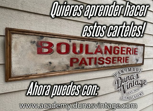 Cartel de Madera BOULANGERIE PATISSERIE .
