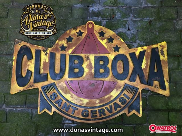Cartel para exterior en PVC CLUB BOXA Sant Gervasi.