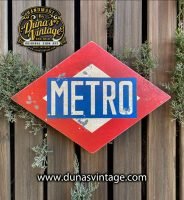 Placa de Madera Metro Madrid.
