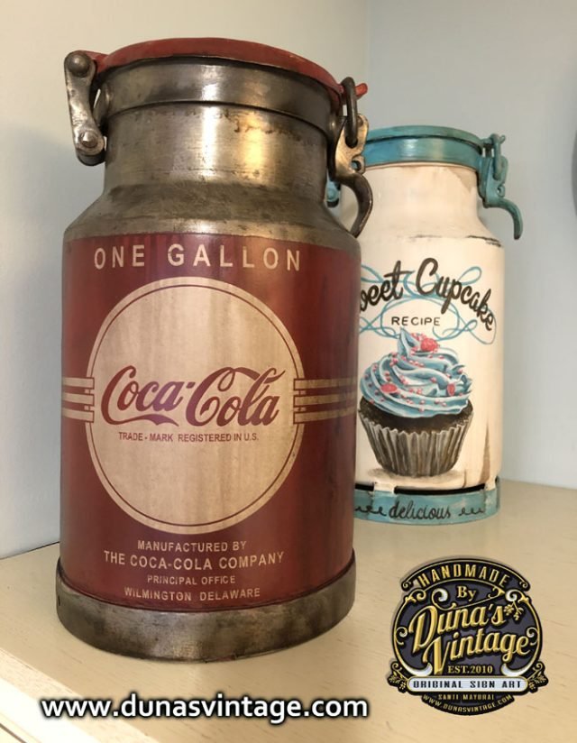 Lechera de Aluminio de 10 Litros, Coca-Cola One Gallon.