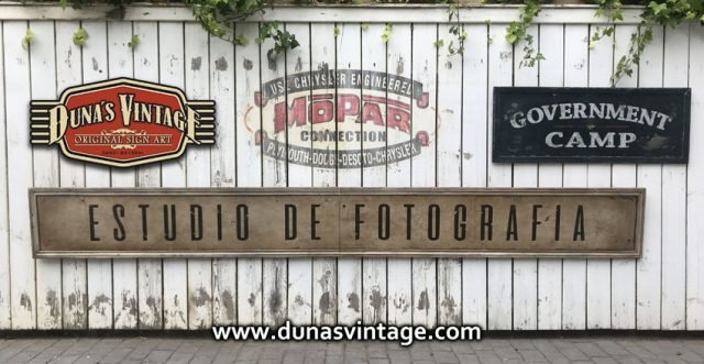 Cartel de Madera ESTUDIO DE FOTOGRAFIA (MADRID)