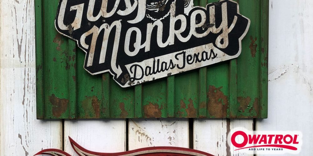 Mini Carteles de Madera Gas Monkey & Hot Wheels.