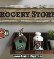 Cartel de Madera GROCERY STORE.