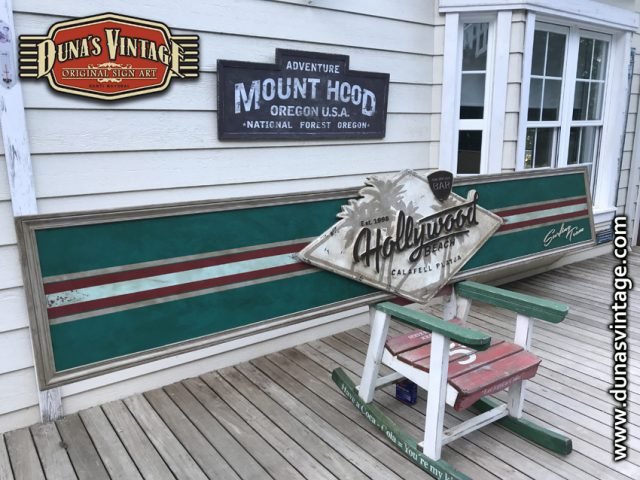 Cartel de Madera Hollywood Beach Calafell.