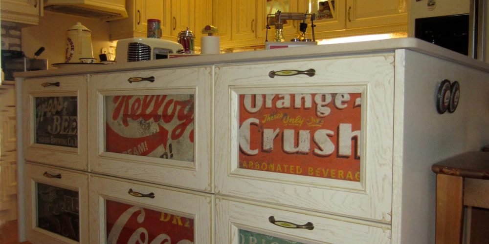 Carteles Cajones Isla Cocina, Duna´s Vintage.