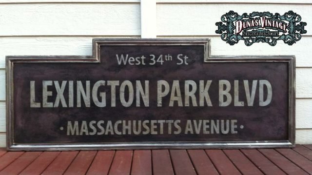 Cartel de Madera LEXINGTON PARK BLVD