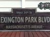 Cartel de Madera LEXINGTON PARK BLVD