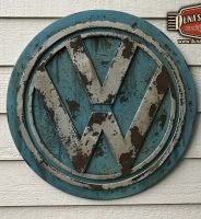 Cartel logotipo Retro Volkswagen.