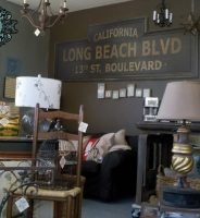 Cartel de madera LONG BEACH BLVD