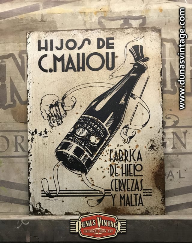 Chapa Metálica de  hijos de C.Mahou