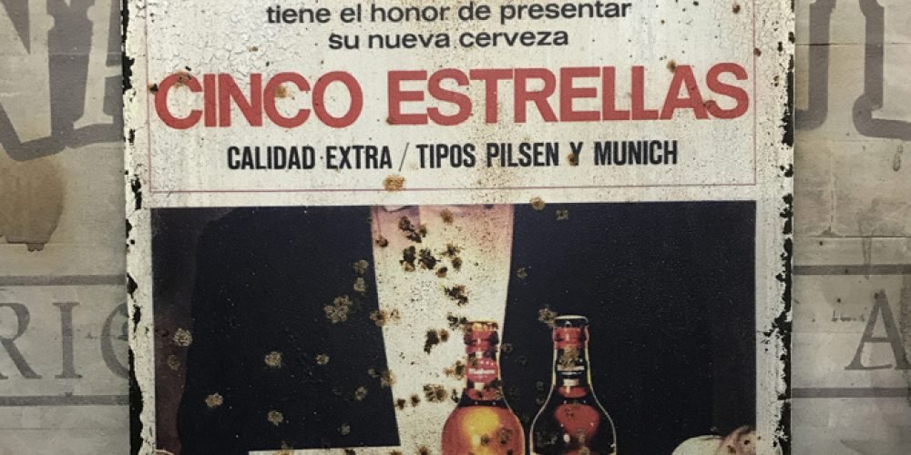 Chapa Metálica de  MAHOU CINCO ESTRELLAS
