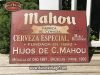 Chapa Metálica Mahou tamaño 75x52cm