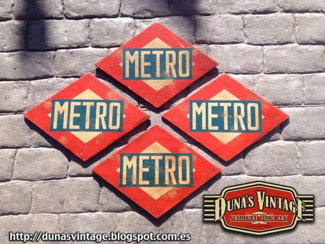 PLACA METRO MADRID, Duna´s Vintage.