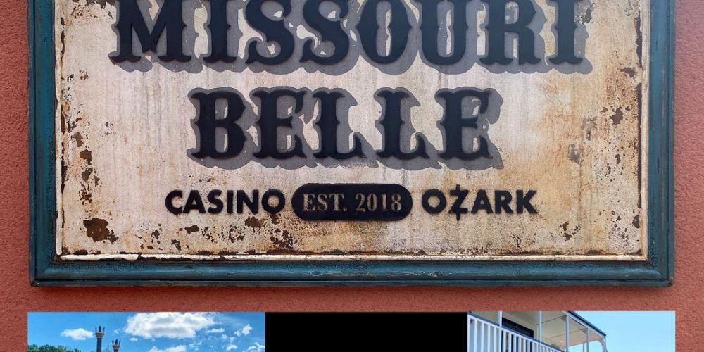 Cartel de Madera MISSOURI BELLE, Casino Ozark.
