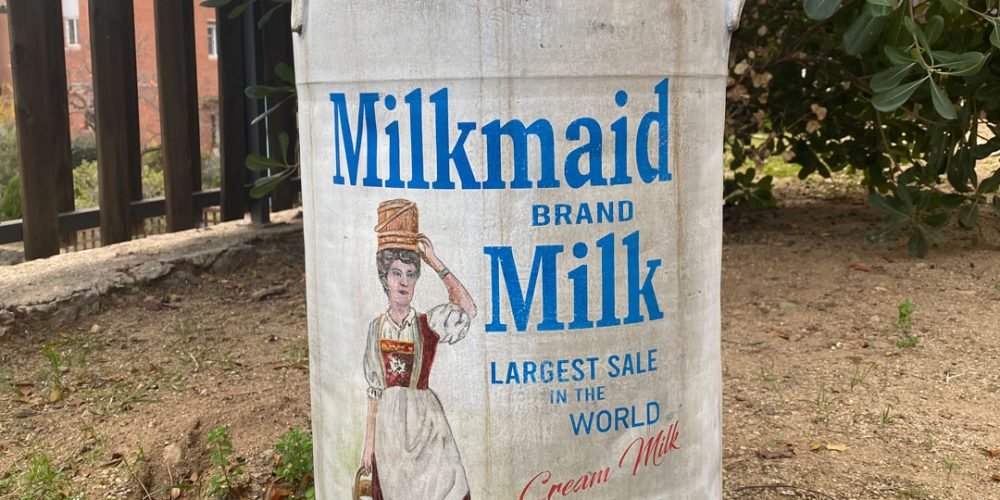 Lechera de Aluminio 40L. Milkmaid Brand Milk.