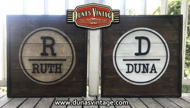 Cartel de Madera Personalizado, Duna´s Vintage.