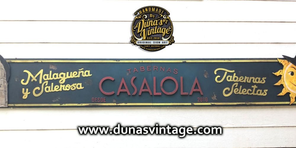 Cartel de Madera TABERNAS CASALOLA