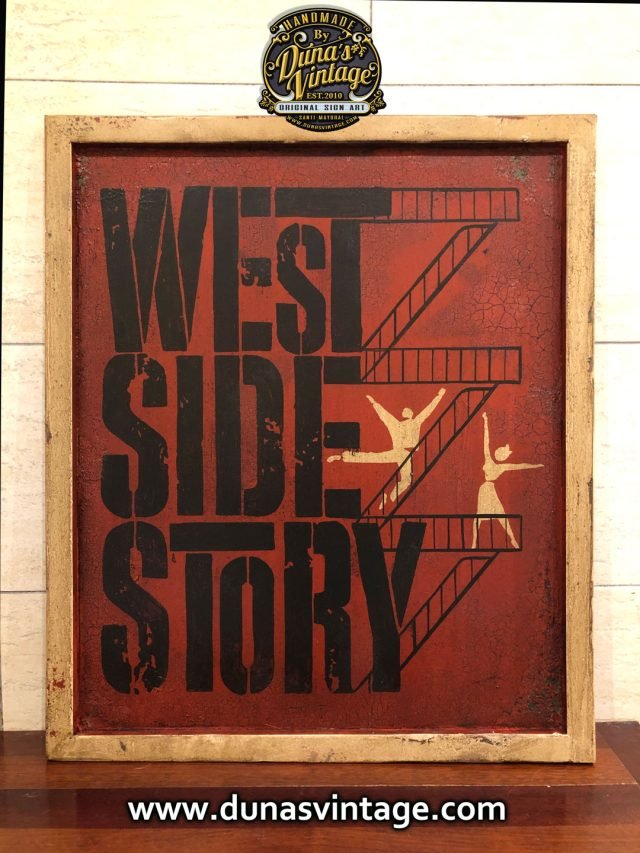 Cartel de Madera Musical WEST SIDE STORY.