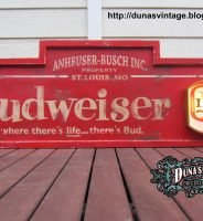 Cartel de Madera Budweiser LA 50