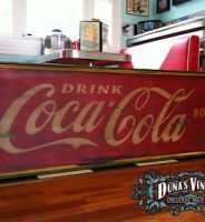 Cartel de Madera COCA COLA 5c,