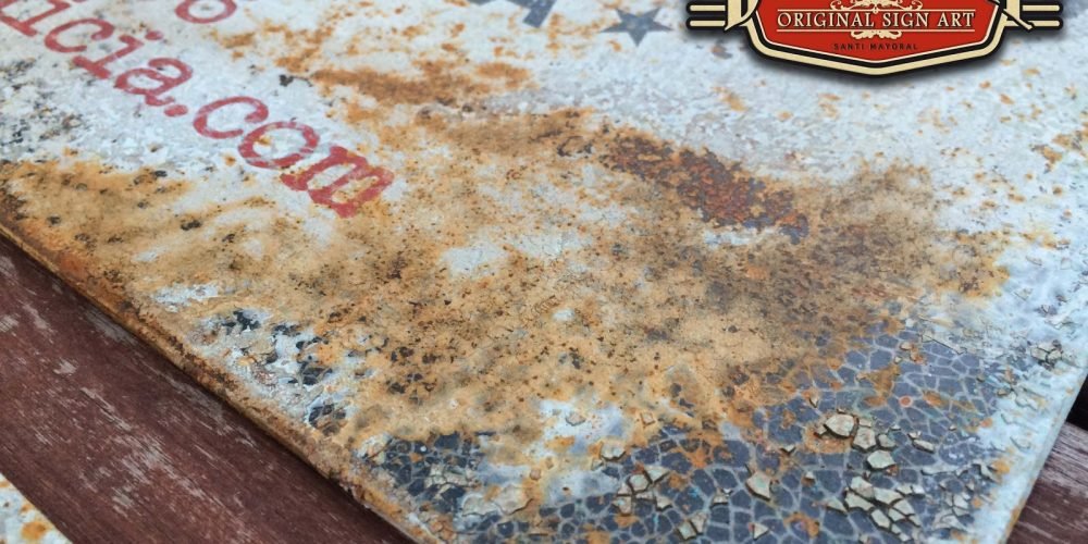 Carteles en chapa El Kiosko (Madrid) Duna´s Vintage.