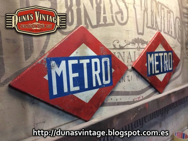 Placa METRO MADRID, Duna´s Vintage.