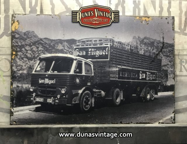 Chapa metálica SAN MIGUEL CAMIÓN 60x40cm.