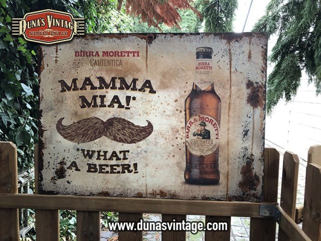 Cartel Metálico BIRRA MORETTI.