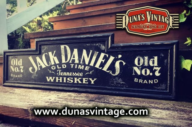 Cartel de Madera, Jack Daniel´s tamaño 900x260mm, Duna´s Vintage.