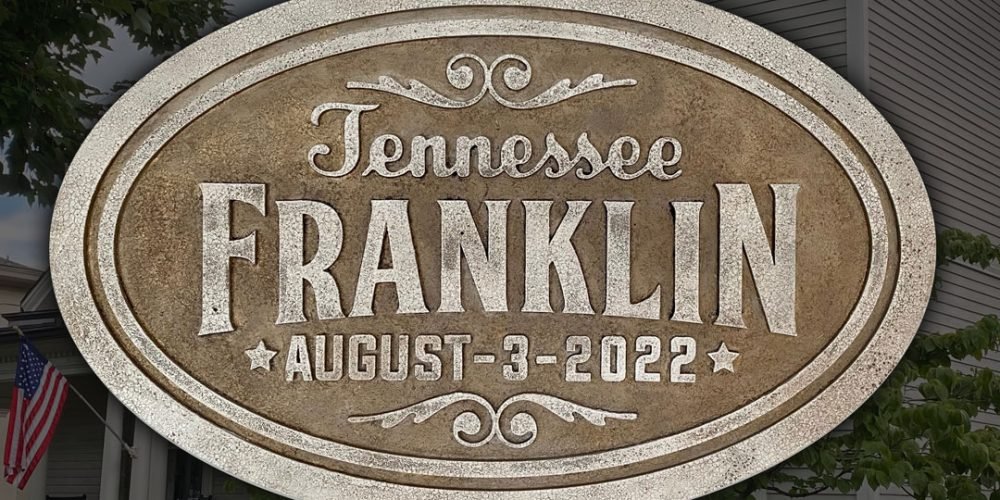 Cartel de Madera en relieve – Homenaje a Franklin, Tennessee