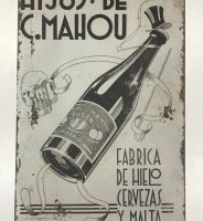 MAHOU CERVEZAS Placas Vintage Metálicas tamaño 400x580mm