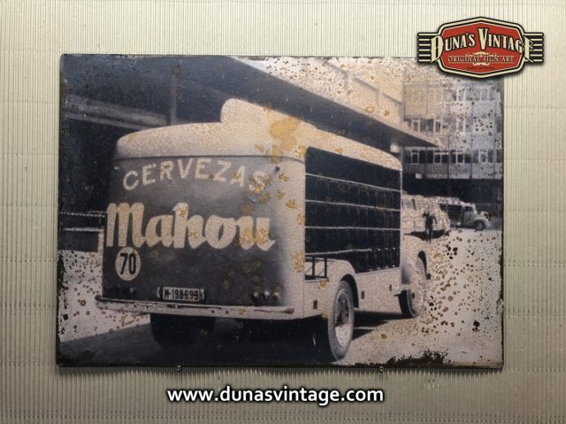 Chapa Metálica Mahou 43x60cm.