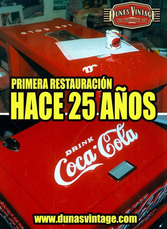 Hace 25 años, primera nevera restaurada por Duna´s Vintage.