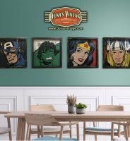 Colección Carteles Superhéroes tamaño 55x55cm.