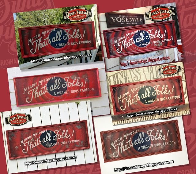 Carteles de Madera That´s all Folks! !El Que Mas Exito Tiene!