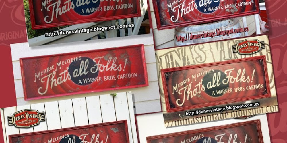 Carteles de Madera That´s all Folks! !El Que Mas Exito Tiene!