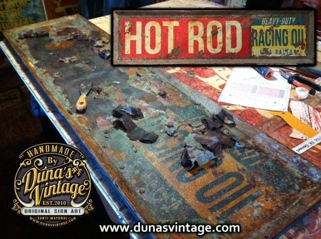 A veces pasa esto!! cartel HOT ROD RACING OIL